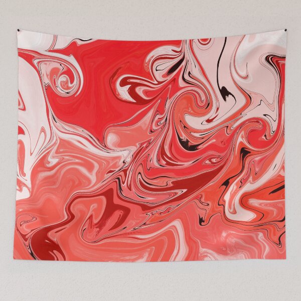 Item preview, Bright Red Marble Pattern- Liquid art designed and sold by shivani21061993.