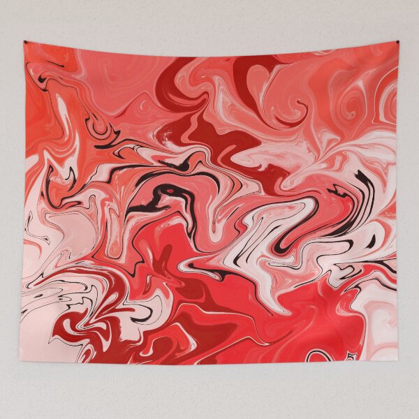Item preview, Bright Red Marble Pattern- Liquid art designed and sold by shivani21061993.