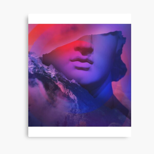 Item preview, Synthwave Aesthetic Ancient Greek Statue Head Artwork designed and sold by MakiMak.
