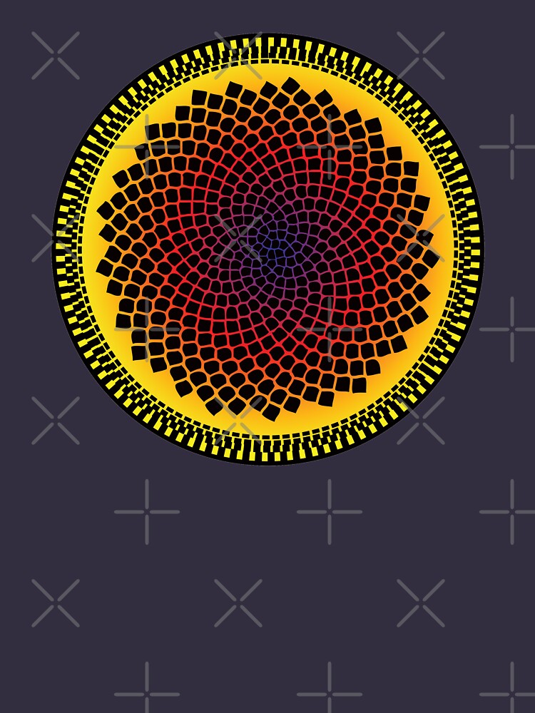 Sunflower Fibonacci Fractal Spiral by thedrumstick