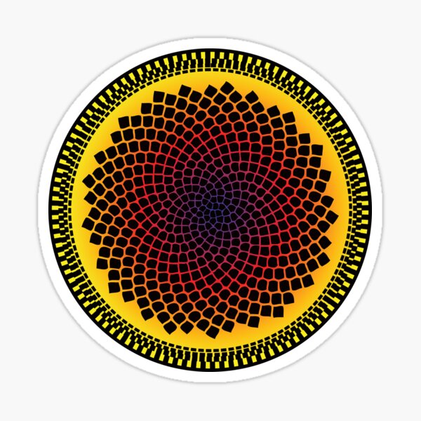 Sunflower Fibonacci Fractal Spiral