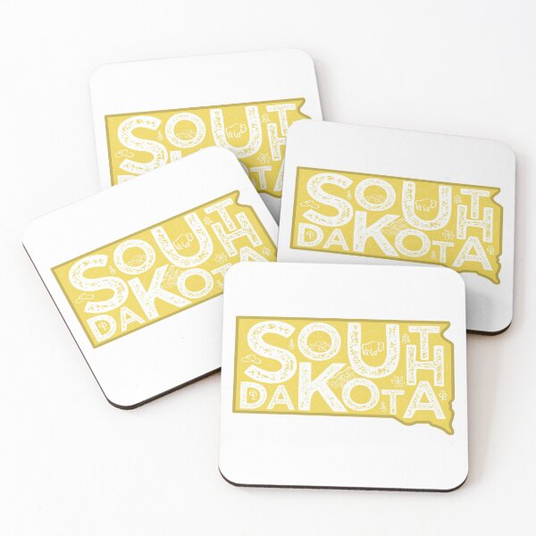 Item preview, South Dakota Map Typography Gold designed and sold by HelloGentry.
