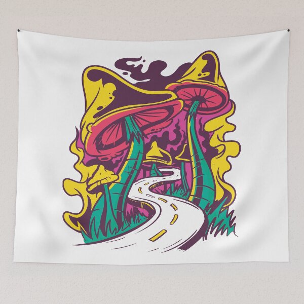 Item preview, Psychedelic Magic Mushroom Forest Road designed and sold by TeesByMark.