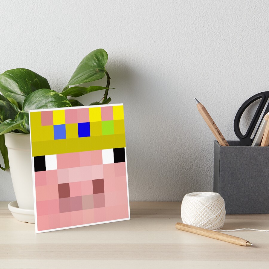 "Technoblade Minecraft Head Technoblade Youtube" Art Board Print by