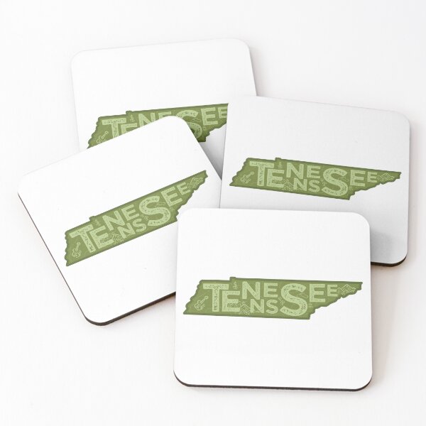Item preview, Tennessee Map Typography Green designed and sold by HelloGentry.