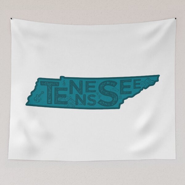 Item preview, Tennessee Map Typography Navy designed and sold by HelloGentry.