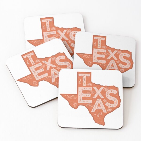 Item preview, Texas Map Typography Red designed and sold by HelloGentry.