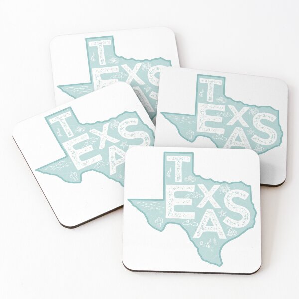 Item preview, Texas Map Typography Blue designed and sold by HelloGentry.