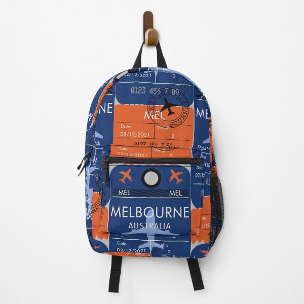 Item preview, MELBOURNE AUSTRALIA RETRO PLANE TICKET BAG TAG designed and sold by aydapadi.