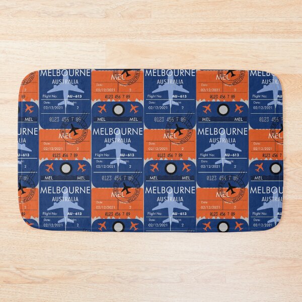 Item preview, MELBOURNE AUSTRALIA RETRO PLANE TICKET BAG TAG designed and sold by aydapadi.