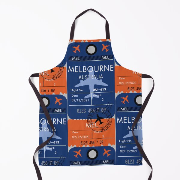 Item preview, MELBOURNE AUSTRALIA RETRO PLANE TICKET BAG TAG designed and sold by aydapadi.