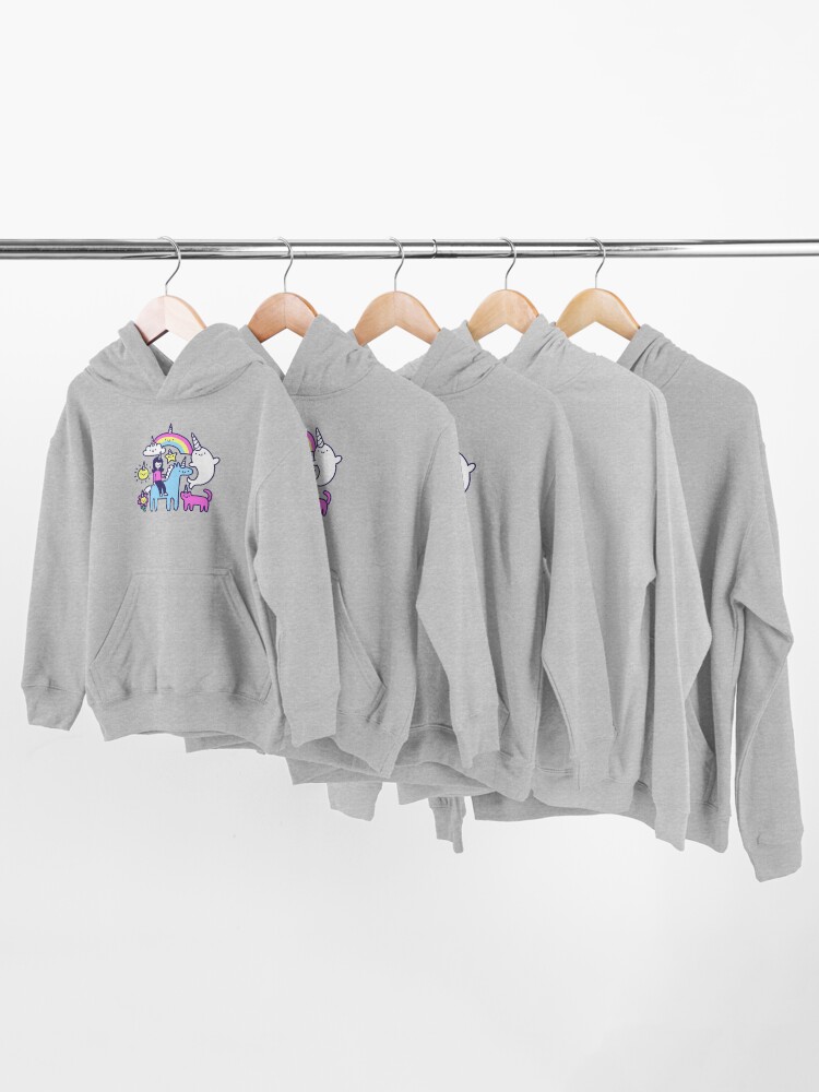 Alternate view of Unicorns Everywhere! Kids Pullover Hoodie