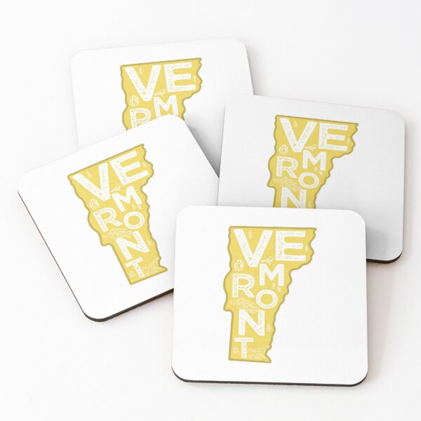 Item preview, Vermont Map Typography Gold designed and sold by HelloGentry.