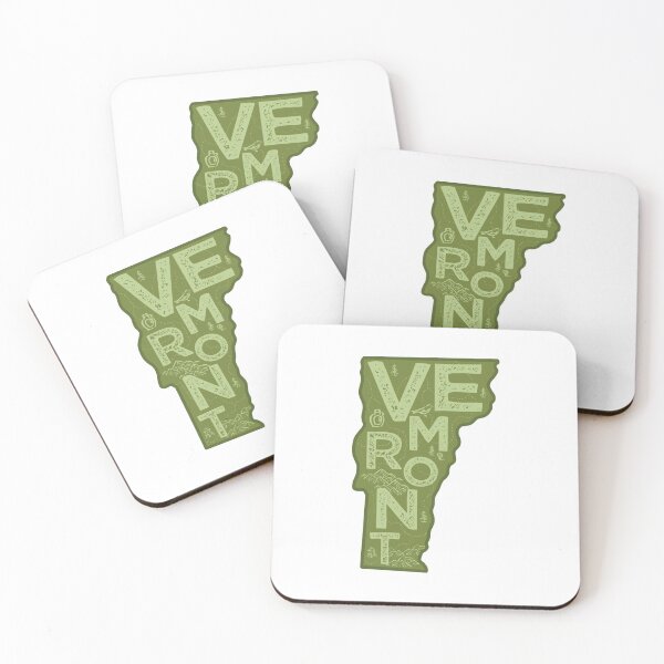 Item preview, Vermont Map Typography Green designed and sold by HelloGentry.