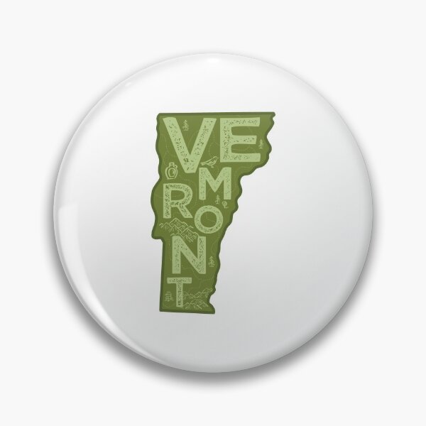 Artikelvorschau, Vermont Map Typography Green entworfen und verkauft von HelloGentry.