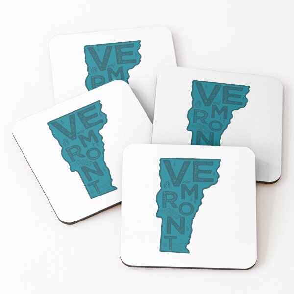 Item preview, Vermont Map Typography Navy designed and sold by HelloGentry.