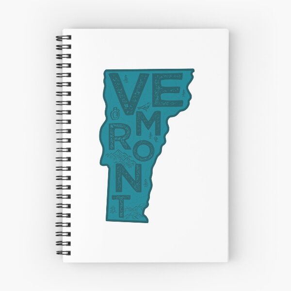 Item preview, Vermont Map Typography Navy designed and sold by HelloGentry.