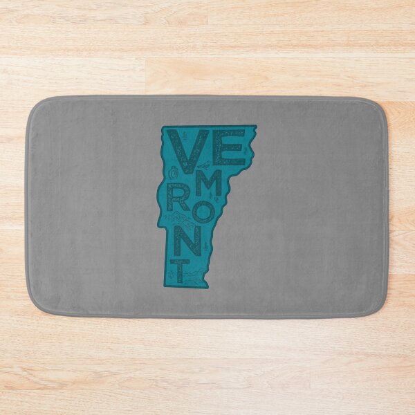 Item preview, Vermont Map Typography Navy designed and sold by HelloGentry.