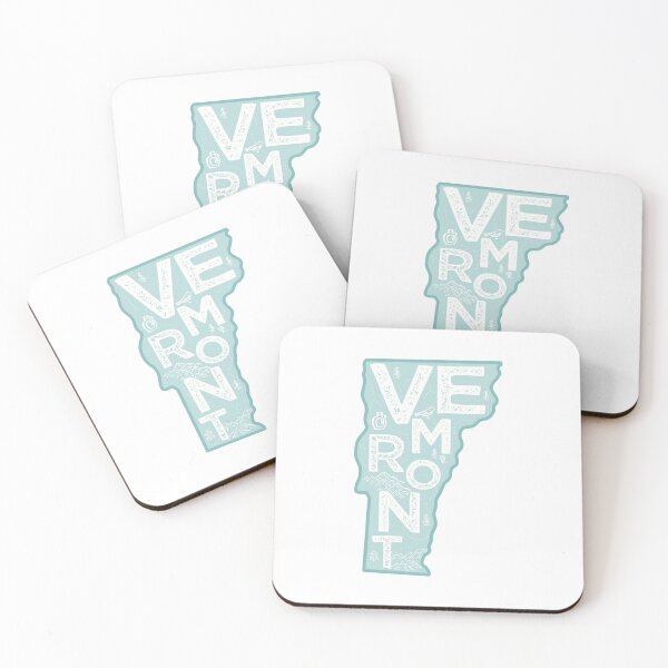 Item preview, Vermont Map Typography Blue designed and sold by HelloGentry.