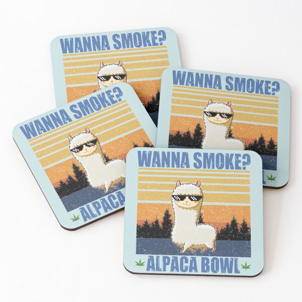 Item preview, Wanna smoke alpaca bowl funny  designed and sold by SidTastic .