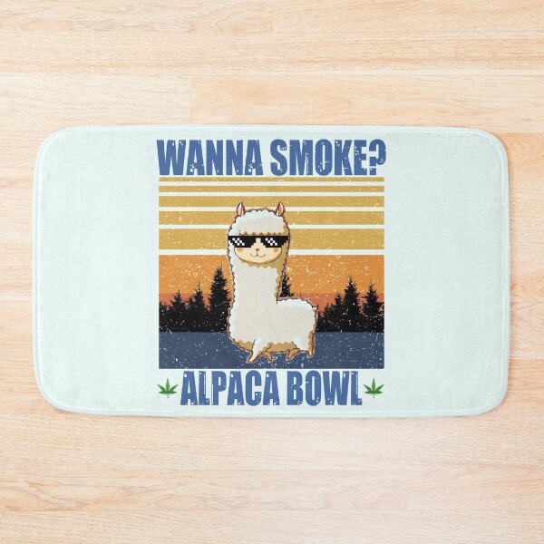 Item preview, Wanna smoke alpaca bowl funny  designed and sold by SidTastic .