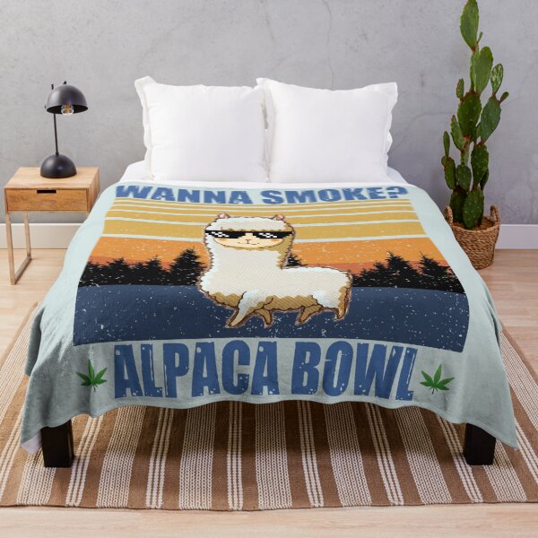 Item preview, Wanna smoke alpaca bowl funny designed and sold by SidTastic .