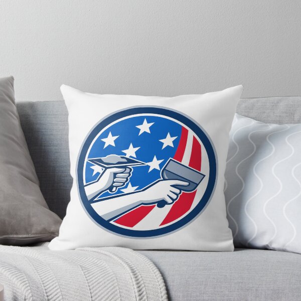 Item preview, American Drywall Repair Service Flag Circle Retro designed and sold by patrimonio.