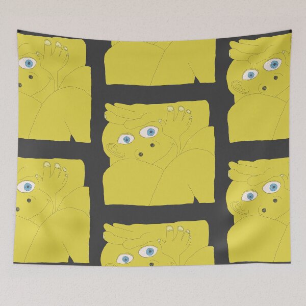 Item preview, Big Smiling Silly Character Barely Fitting - Yellow designed and sold by Chubuter.