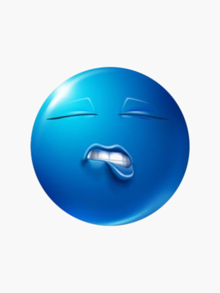"Lip Bite Emoji meme" Sticker by arsenaa | Redbubble