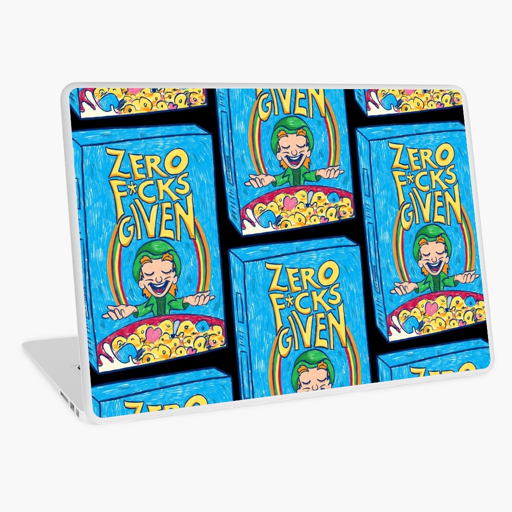 Zero Fucks Given (Black) Laptop Skin