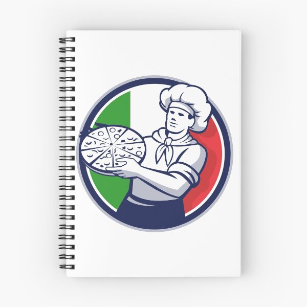 Item preview, Pizza Chef Holding Pizza Italy Flag Circle Retro designed and sold by patrimonio.