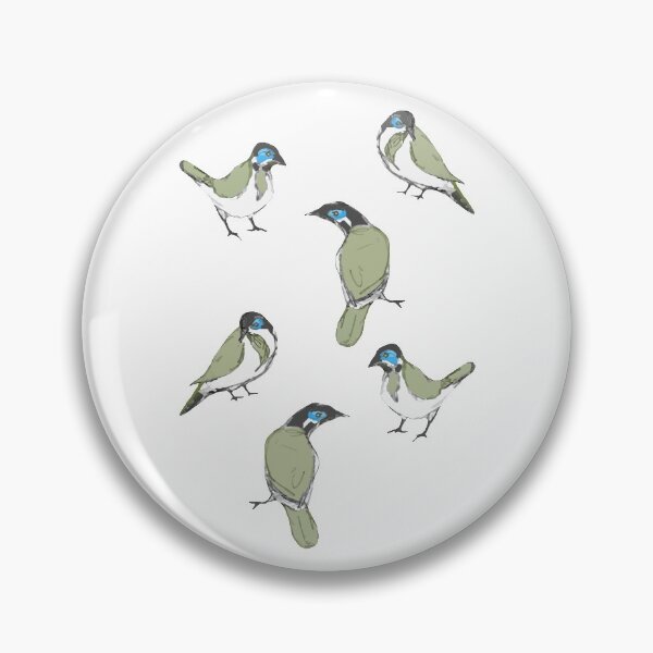 Item preview, Honeyeaters de cara azul designed and sold by Anne Huth.