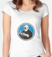 Tig Welder Welding Circle Retro Women's Fitted Scoop T-Shirt
