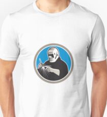 Tig Welder Welding Circle Retro Unisex T-Shirt