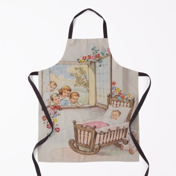 Item preview, Vintage birth announcement card for baby girl with open window  and flowers designed and sold by Photopat.