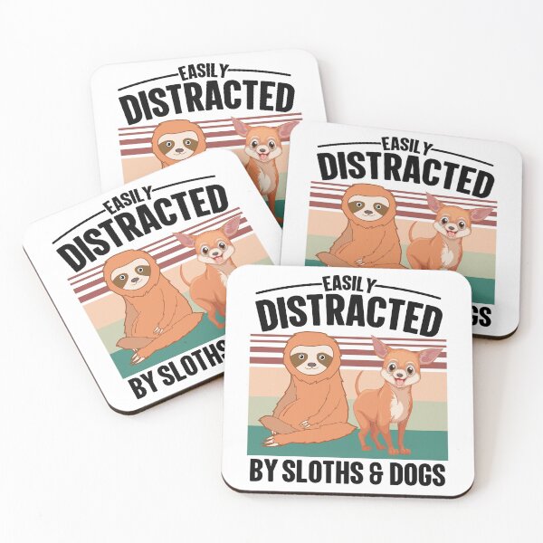Item preview, Easily Distracted By Sloths And Dogs Mutual Attraction designed and sold by GravitiTees.