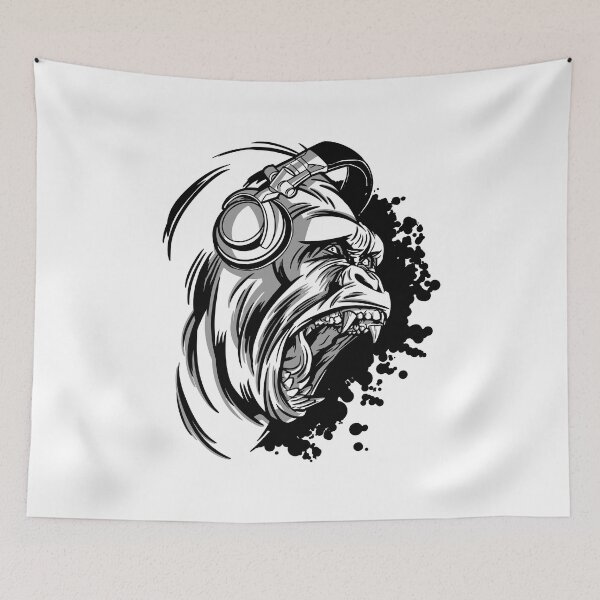 Item preview, Roaring gorilla headphones designed and sold by DerSenat.