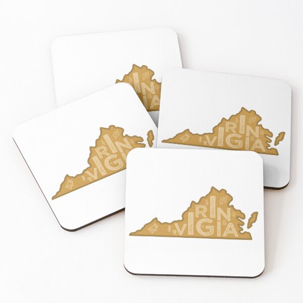 Item preview, Virginia Map Typography Brown designed and sold by HelloGentry.