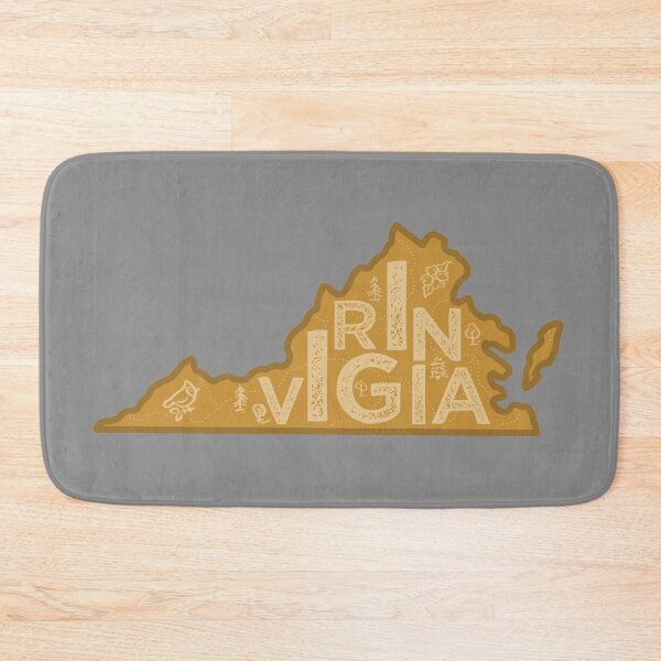 Item preview, Virginia Map Typography Brown designed and sold by HelloGentry.