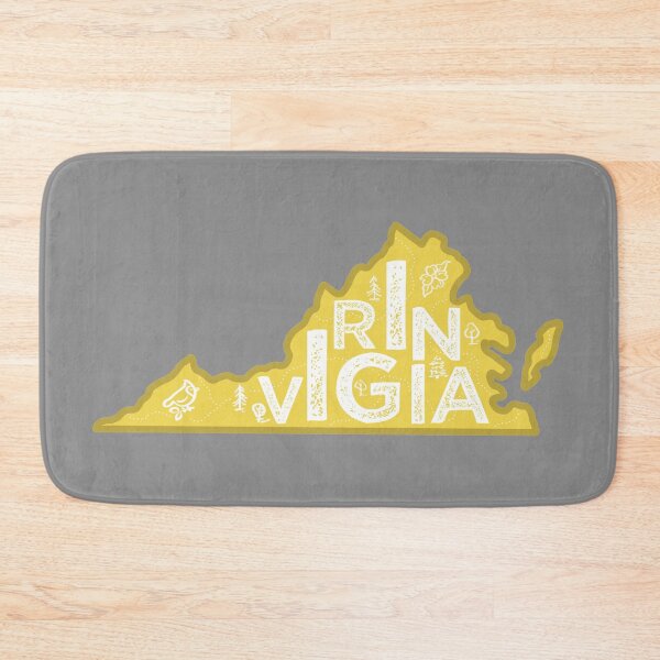 Item preview, Virginia Map Typography Gold designed and sold by HelloGentry.