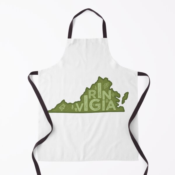 Item preview, Virginia Map Typography Green designed and sold by HelloGentry.