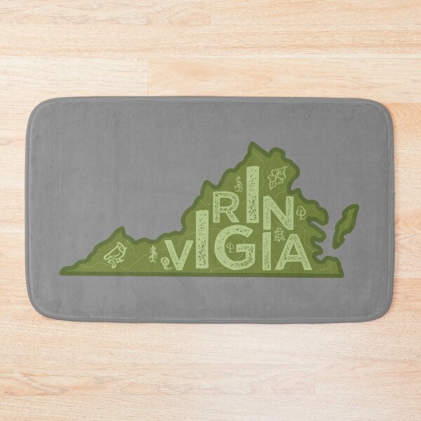 Item preview, Virginia Map Typography Green designed and sold by HelloGentry.