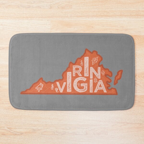 Item preview, Virginia Map Typography Red designed and sold by HelloGentry.