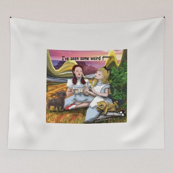 Item preview,  Alice and Dorothy having a chit chat over coffee Ive seen some weird f*** designed and sold by Helen Marvellous.