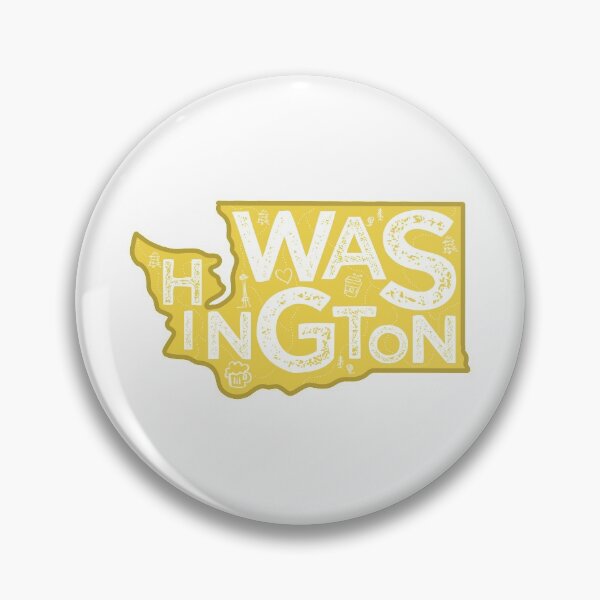 Item preview, Washington Map Typography Gold designed and sold by HelloGentry.