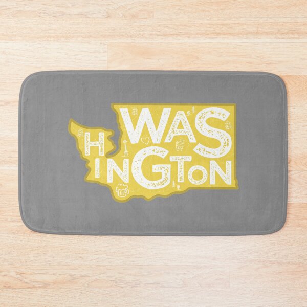 Item preview, Washington Map Typography Gold designed and sold by HelloGentry.