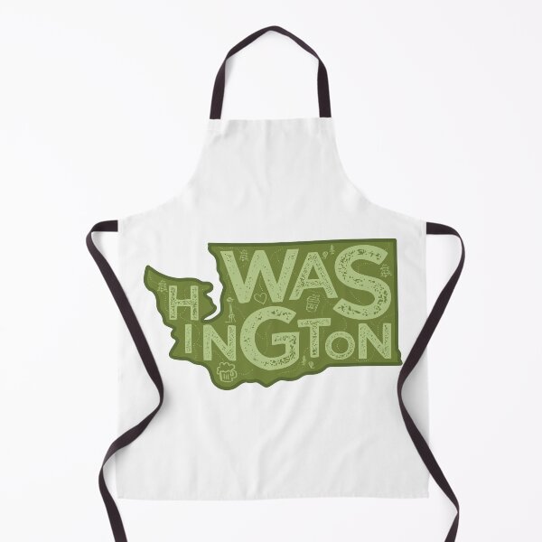 Item preview, Washington Map Typography Green designed and sold by HelloGentry.