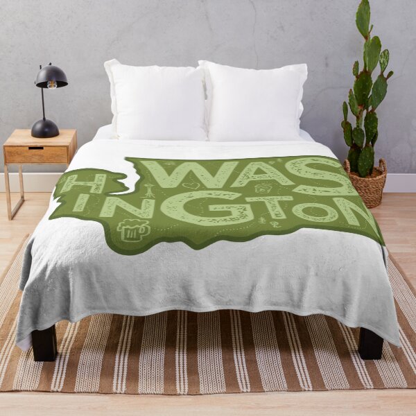 Item preview, Washington Map Typography Green designed and sold by HelloGentry.