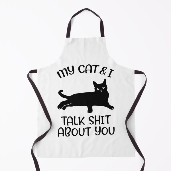 Item preview, My Cat & I Talk Shit About You Funny Black Cat designed and sold by bostons2001.