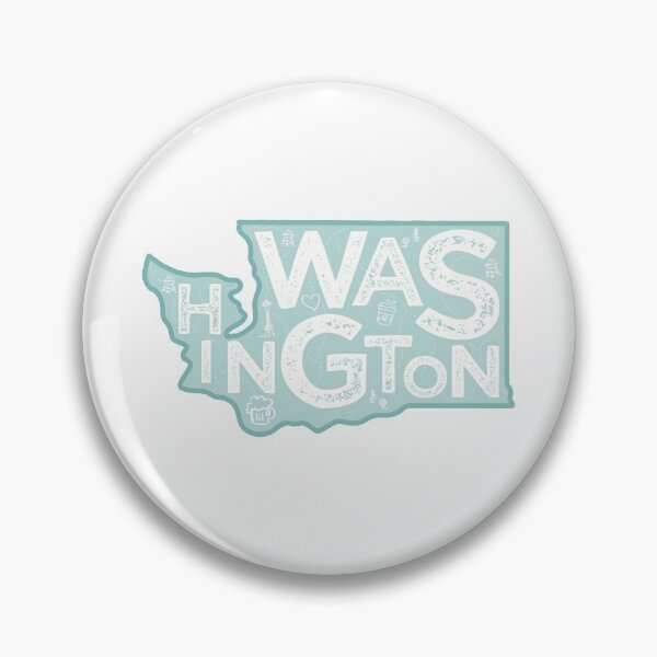 Item preview, Washington Map Typography Blue designed and sold by HelloGentry.